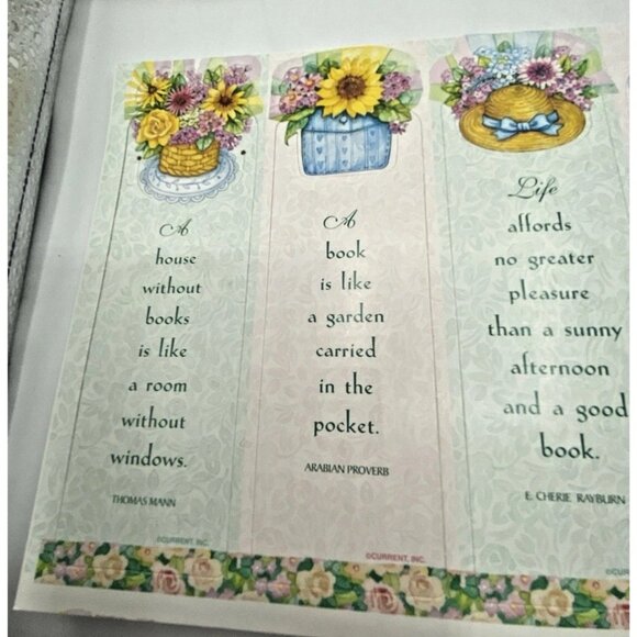Vintage Book Plates & Bookmarks From The  Library Of  Current Inc USA Floral - Picture 6 of 16